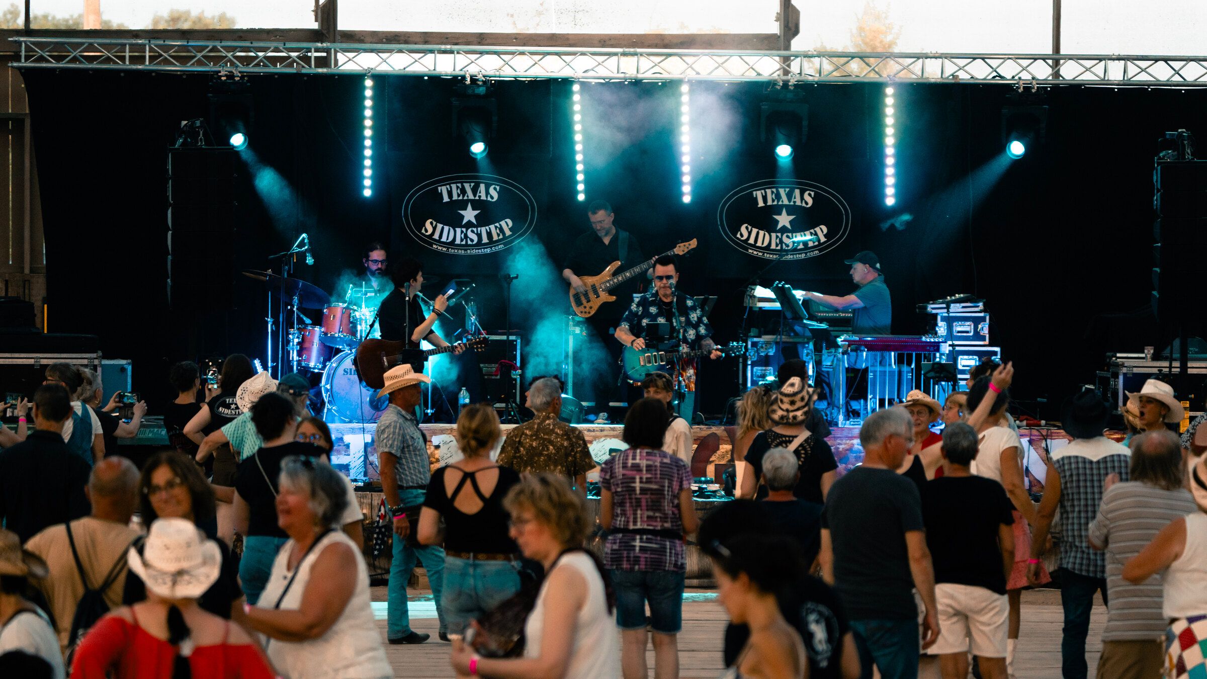 Country concert on the festival stage in front of the audience