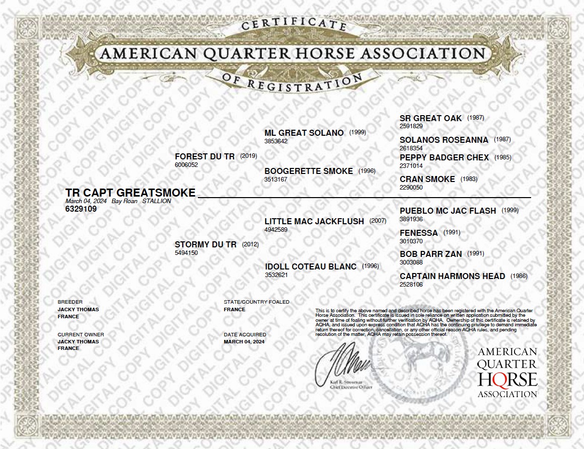 aqha tr capt great smoke